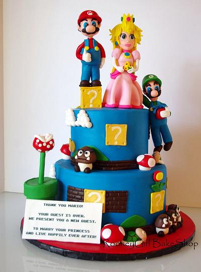 Super Mario Grooms Cake - Cake by Maria @ RooneyGirl BakeShop