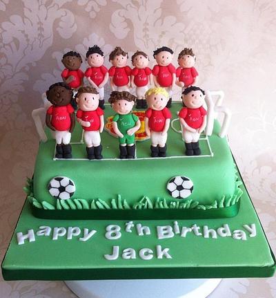 Manchester United themed football cake - Cake by Carrie