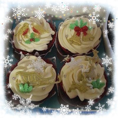 Christmas cupcakes  for teachers - Cake by The Custom Piece of Cake