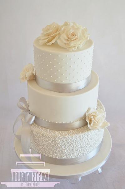 Romantic wedding cake - Cake by Lenka Budinova - Dorty Karez