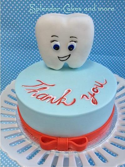 Thank you for a dentist (and "yes, dentists DO eat sweets") - Cake by Ellen Redmond@Splendor Cakes