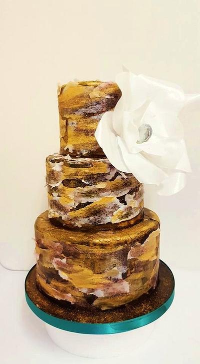Wafer Paper Effect could be camo or tree bark - Cake by Wendy Lynne Begy