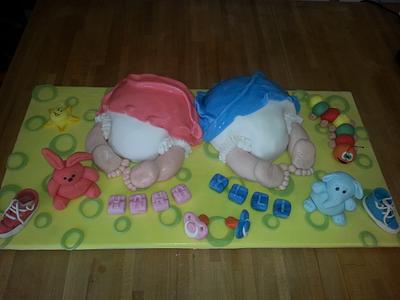 Birthday Cake for Twins - Cake by Weys Cakes