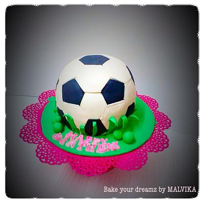 3d Football cake  - Cake by Bake your dreamz by Malvika