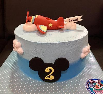 Airplane Mickey Birthday - Cake by N&N Cakes (Rodette De La O)