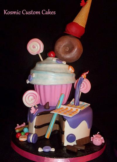 Sugar Overload & Smash Cake - Cake by Kosmic Custom Cakes