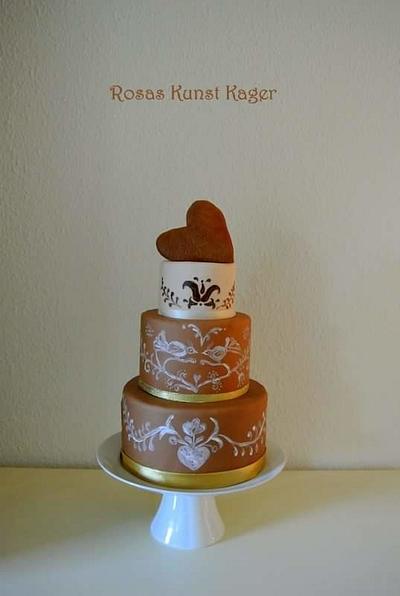 Gingerbread wedding - Cake by Rosas Kunst Kager