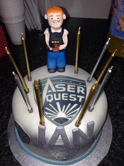 laserquest Cake and Cupcakes  - Cake by Krazy Kupcakes 