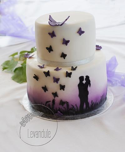 Butterfly wedding cake - Cake by Levandule cakes