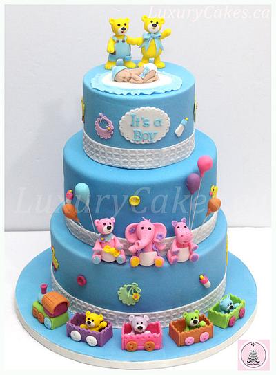 Baby Shower cake and cupcake - Cake by Sobi Thiru