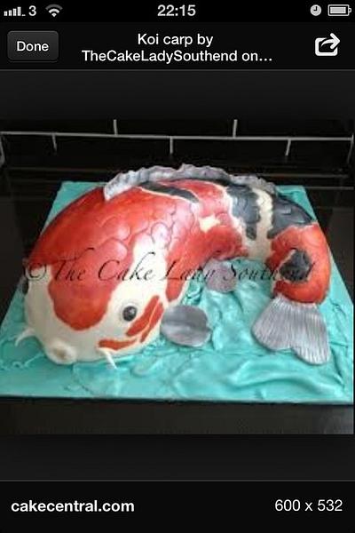 Koi carp cake - Cake by Gwendoline Rose Bakes