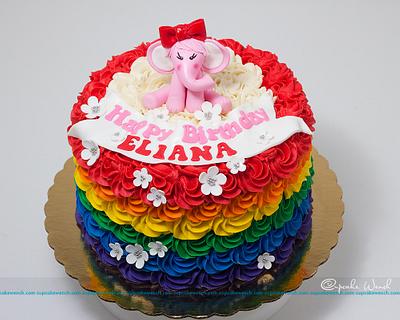 Rainbow swirl cake - Cake by Cupcake Wench