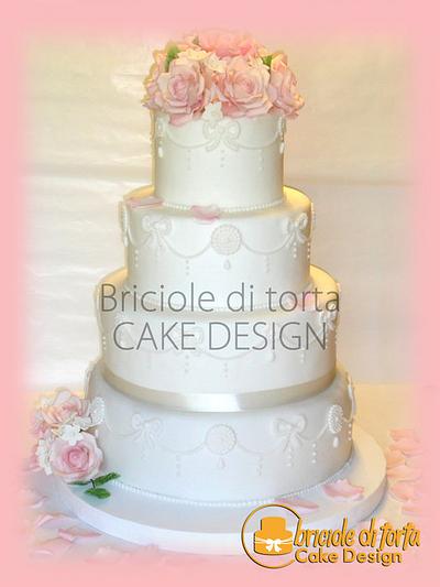 Wedding in rose - Cake by BRICIOLE DI TORTA di MARIA SILVIA CHECCACCI