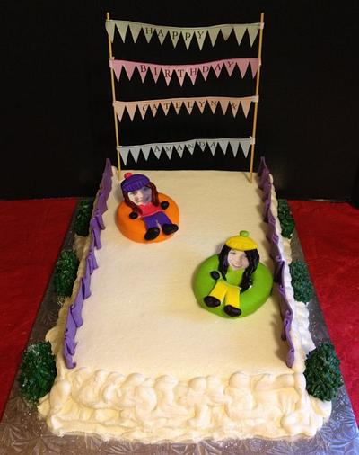 Snow Tubing Cake - Cake by Tracy's Custom Cakery LLC