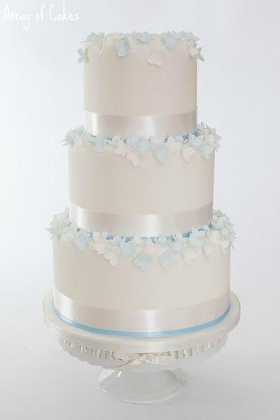 Hydrangea Petal Wedding Cake - Cake by Emma