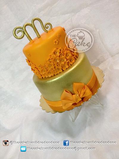 Orange and gold - Cake by TheCake by Mildred
