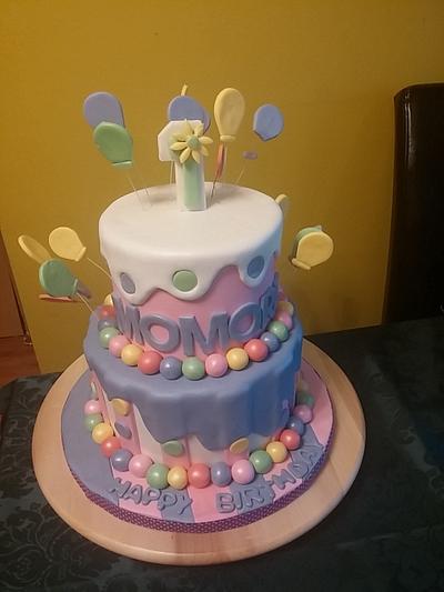 pastel colored theme birthday cake - Cake by Bespoke Cakes