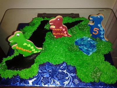 Dinosaurs - Cake by Cakes and Cupcakes by Monika