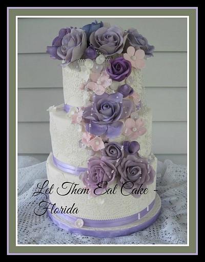 Lavender wedding cake - Cake by Claire North