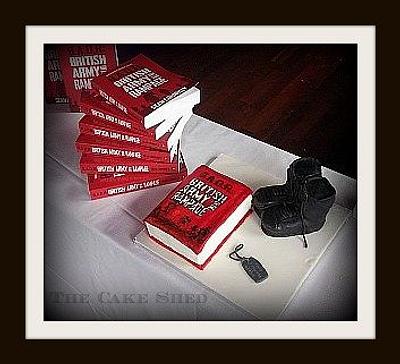 A Cake for a book launch & Military themed cupcakes to go with the theme of the book! - Cake by Janet Harbon