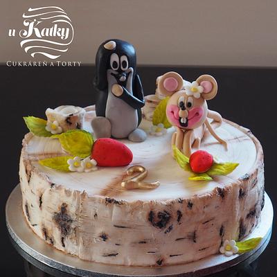 Mole and moussy on the birch - Cake by Katka