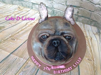 2D French Bulldog  - Cake by Sweet Lakes Cakes