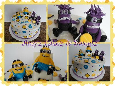 Yellow & Purple MINIONS!! - Cake by Amy'z Cakez & Sweetz