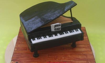 Our grand piano cake! - Cake by The Rosehip Bakery