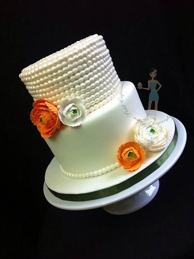 Pretty & Elegant in Pearls !!! - Cake by Beau Petit Cupcakes (Candace Chand)