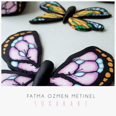 Sugar butterfly  - Cake by FatmaOzmenMetinel