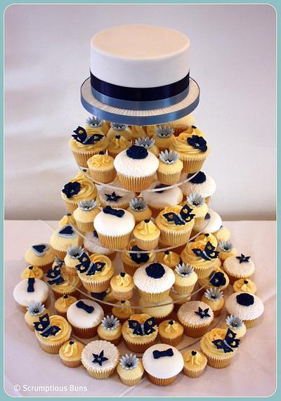 Alison & David Palmer Wedding - Cake by Scrumptious Buns