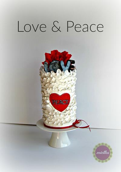 Love & Peace - Cakes Against Violence Collab - Cake by miettes