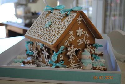 Winter Gingerbread House - Cake by Robyn List