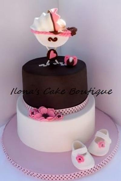 Baby Girl Shower Cake - Cake by Ilona's Cake Boutique