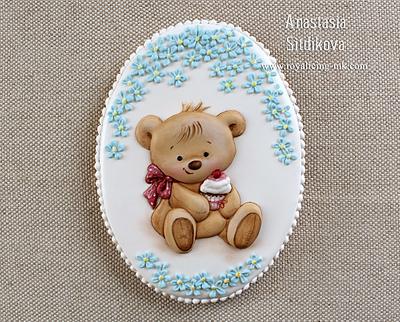 Cookie Bear in Forget-Me - Cake by Anastasia
