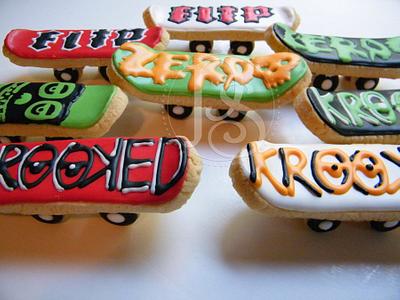 Skateboard Cookies - Cake by Alicia