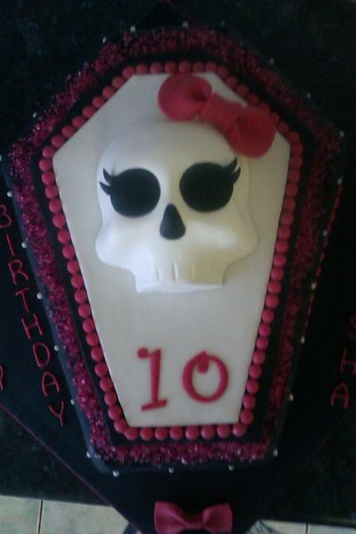 monster high themed coffin cake - Cake by Caked