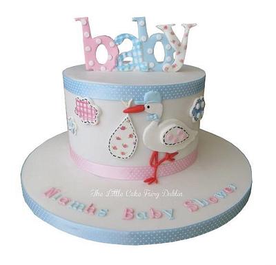 Stork Baby Shower - Cake by Little Cake Fairy Dublin
