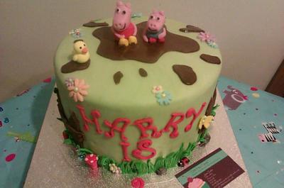 Peppa pig cake - Cake by Jenna