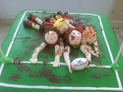 Rugby Fanatic's 50th Birthday cake - Cake by Yvonne Beesley
