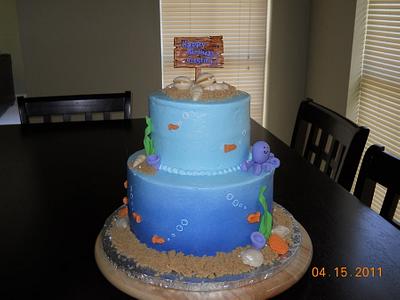 Beachside for Destiny  - Cake by Pixie Dust Cake Designs