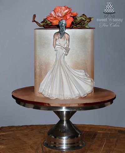 hand painted bride - Cake by Sandy Lawrenson - Sweet 'n  Sassy