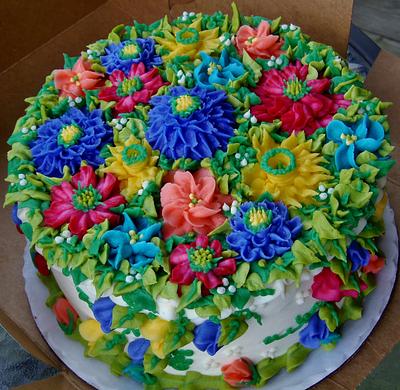 Abundance of floral buttercream love - Cake by Nancys Fancys Cakes & Catering (Nancy Goolsby)