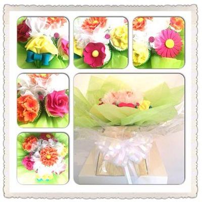 mothers day bright cupcake bouquet  - Cake by jodie