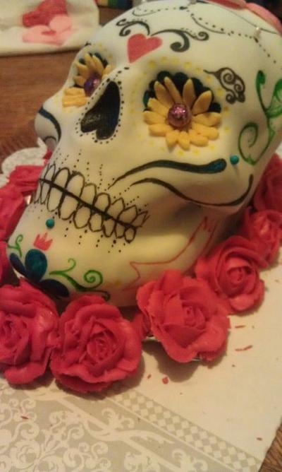 Sugar skull cake  - Cake by Crys 