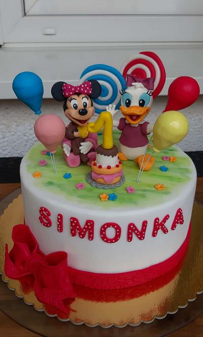 Minnie and Daisy cake - Cake by Veronicakes