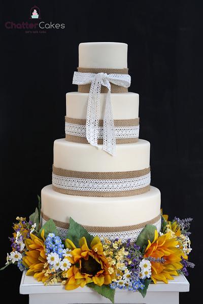 Rustic sunflower - Cake by Chatter Cakes