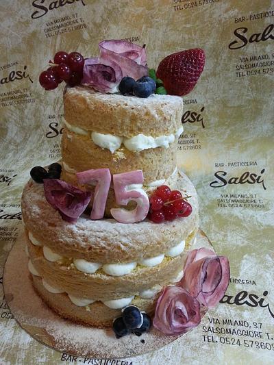 Rose naked cake   - Cake by barbara Saliprandi