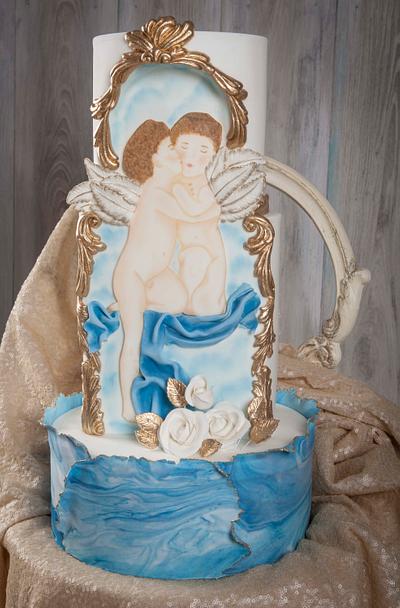 Angels - Cake by Wedding Painting Cakes by Soraya Torrejon