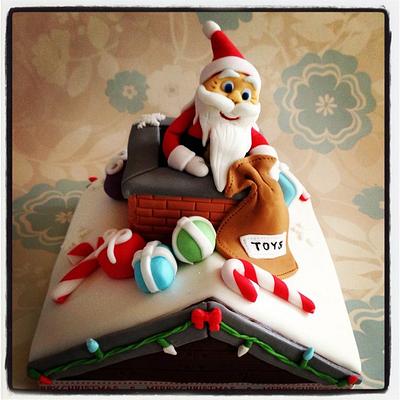 Father Christmas Roof Cake - Cake by Sweet Treats of Cheshire